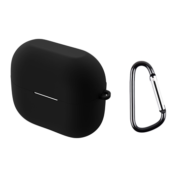 Husă Silicon cu Carabinieră Samsung Galaxy Buds3/Buds3 Pro - Negru