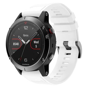 Curea Silicon - Garmin Fenix 6 GPS/6 Pro GPS/5/5 Plus - Alb