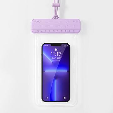 Carcasă impermeabilă pentru smartphone cu mecanism de alunecare - 7.2" - violet