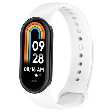 Curea Silicon Moale Xiaomi Smart Band 8 - Alb