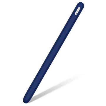 Husă din Silicon Antialunecare Apple Pencil (a Doua Generație) - Albastru închis