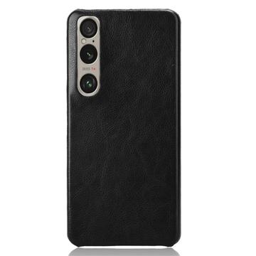 Husă din Plastic Acoperită Sony Xperia 1 VI - Negru