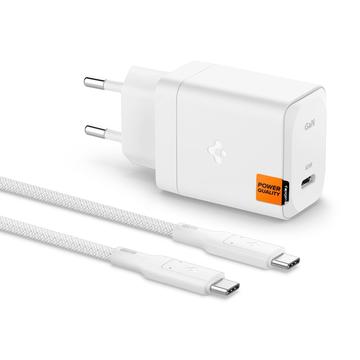 Încărcător de perete Spigen ArcStation Pro GaN-651 65W cu cablu Type-C - alb