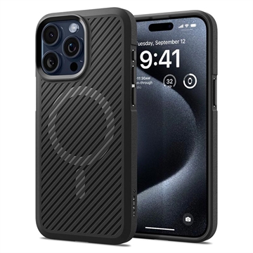 Husă TPU iPhone 15 Pro Max - Spigen Core Armor Mag MagSafe - Negru