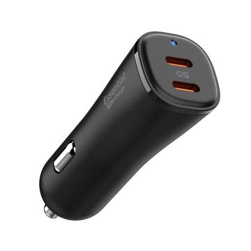 Încărcător auto Spigen EV502 ArcStation Essential - 50W, 2xUSB-C - Negru