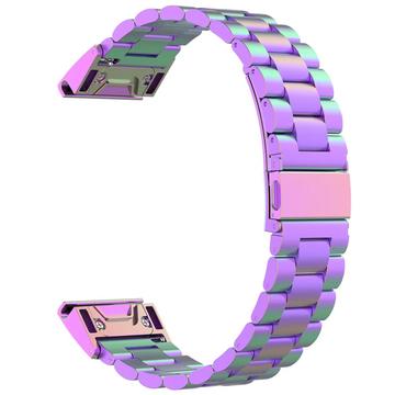 Curea din oțel inoxidabil pentru Garmin QuickFit 22mm / Garmin Fenix 7 / 7 Pro / 6 Three Beads Watch Band - multicoloră