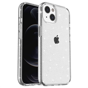 Husă Hibrid iPhone 15 - Stylish Glitter - Biel