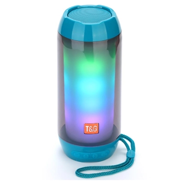 Boxă Bluetooth Portabilă cu Lampă LED T&G TG643 (Ambalaj Deschis - Satisfăcător) - Bleu