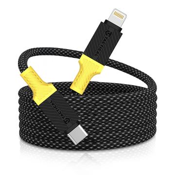 Cablu Tactical MagRope USB-C către Lightning - cablu de încărcare rapidă durabil - 1m - negru / galben