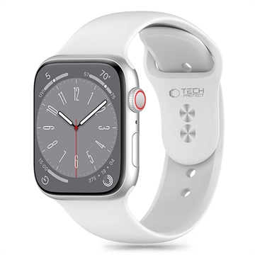 Apple Watch Series 10/9/8/7/6/SE Curea din silicon Tech-Protect - 40mm/41mm/42mm - Alb