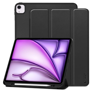 Husă Folio cu trei pliuri iPad Air 13 (2024) Tech-Protect SmartCase Pen - Negru