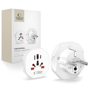 Adaptor universal de călătorie Tech-Protect - mufă UE către SUA/UK/AU/CN