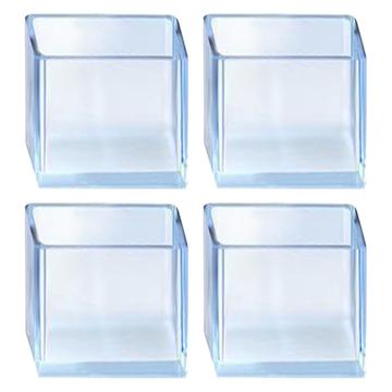 Capace transparente pentru picioare de scaun - 25x25mm - 4 buc.