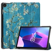 Husă Folio Smart Lenovo Tab M10 Gen 3 - Tri-Fold - Flori Albe