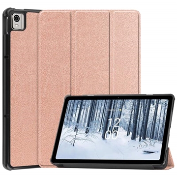 Husă Folio Smart Nokia T21 - Tri-Fold - Auriu Roze