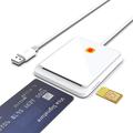 USB 2.0 Smart Cititor de carduri - SIM, ID, card bancar - alb