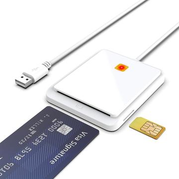 USB 2.0 Smart Cititor de carduri - SIM, ID, card bancar