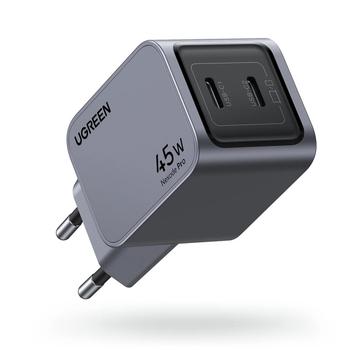 Ugreen X707 Nexode Pro 45W încărcător de perete cu 2 porturi USB-C - gri