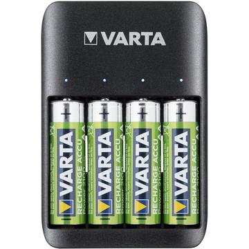 Încărcător de baterii Varta Quattro cu 4x baterii R6/AA