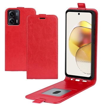 Husă Flip Vertical Motorola Moto G73 - Slot Card - Roșu