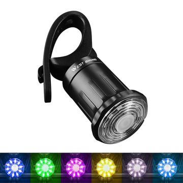 WEST BIKING YP0701331 lumina spate cu LED-uri colorate strălucitoare pentru bicicletă lumina spate inteligentă accesorii pentru ciclism lampă de siguranță - Instalare pe tub