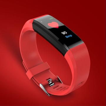 Fitness Tracker rezistent la apă 115 Plus - contor de pași, ritm cardiac - roșu