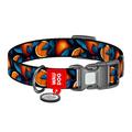 Waudog Nylon Dog Collar cu cod QR - Dimensiune M - Portocale