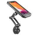 West Biking YP0715057 Suport de telefon complet închis pentru ghidon de bicicletă - 6,7" - negru