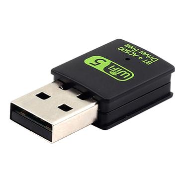 Dongle USB WiFi fără fir / Adaptor Bluetooth - 600Mbps