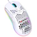 X600 Honeycomb RGB USB Wired Gaming Mouse cu fir cu butoane programabile - alb