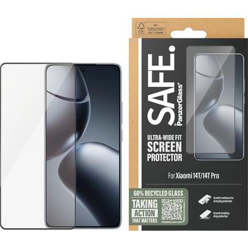 Protector de ecran din sticlă temperată Xiaomi 14T/14T Pro PanzerGlass Safe Ultra-Wide Fit - 9H - Marginea Neagră