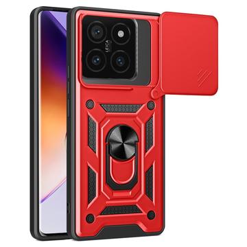 Husă Hibridă Xiaomi 14T Pro cu Inel Rotativ cu Ecran pentru Cameră