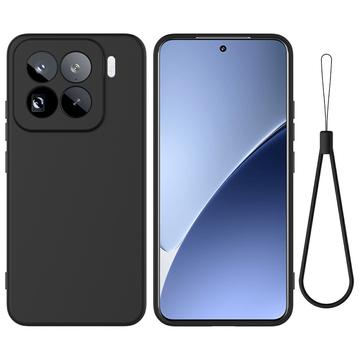 Husă din silicon lichid Xiaomi 15 Pro cu curea de mana