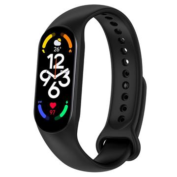 Xiaomi Mi Band 5/6/7 Matte Silicone Band - Negru