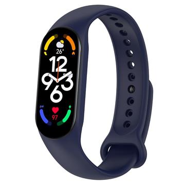 Xiaomi Mi Band 5/6/7 Matte Silicone Band - albastru închis