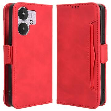 Husă Portofel Xiaomi Poco M6/Redmi 13R - Cardholder - Roșu