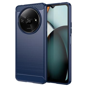 Husă TPU Brushed Xiaomi Redmi A3 - Fibră de Carbon - Albastru