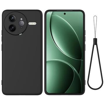 Husă din silicon lichid Xiaomi Redmi K80 Pro cu curea de mana