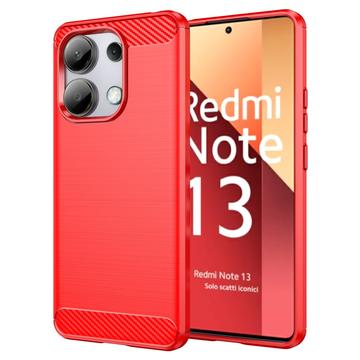 Husă TPU Brushed Xiaomi Redmi Note 13 4G - Fibră de Carbon