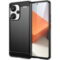 Husă TPU Brushed Xiaomi Redmi Note 13 Pro+ - Fibră de Carbon - Negru