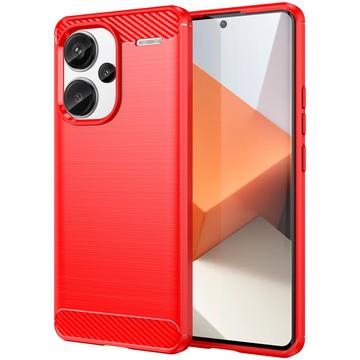 Husă TPU Brushed Xiaomi Redmi Note 13 Pro+ - Fibră de Carbon