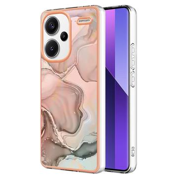 Husă TPU Xiaomi Redmi Note 13 Pro+ - Marble Pattern Electroplated IMD - Roz