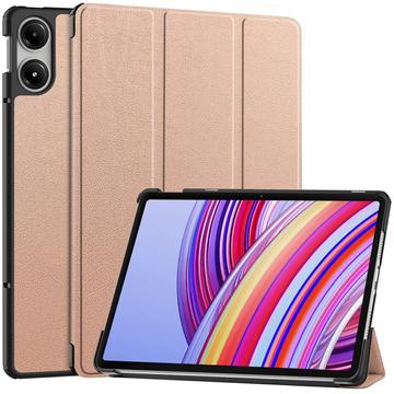 Husă Folio Smart Xiaomi Redmi Pad Pro/Poco Pad - Tri-Fold - Auriu Roze