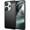 Husă TPU Brushed Xiaomi Redmi Turbo 3/Poco F6 - Fibră de Carbon - Negru