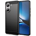 Husă TPU Brushed Xiaomi Redmi Turbo 4/Poco X7 Pro - Fibră de Carbon - Negru