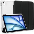 Husă Folio cu trei pliuri iPad Air 13 (2024) Tech-Protect SmartCase Pen - Negru / Transparent