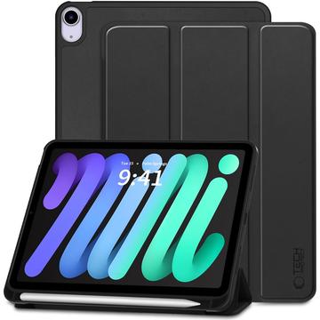 Husă Folio cu trei pliuri iPad Mini 2021/2024 Tech-Protect SmartCase Pen - Negru