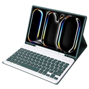 Husă Cu Tastatură Bluetooth iPad Pro 11 (2024) - Verde Închis