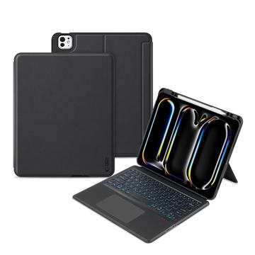 iPad Pro 13 (2024) Tech-Protect SmartCase Mag Pen Bluetooth Keyboard Case - Negru