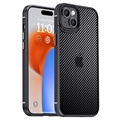 Husă Hibrid iPhone 15 Plus - iPaky - Fibra de Carbon - Negru